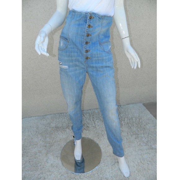 Guess Denim - Guess Women High Waisted Mom Jeans Blue Size 31